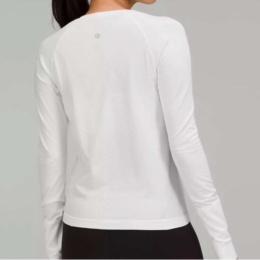 Lululemon Swiftly Tech Long Sleeve Shirt 2.0 Race Length - Size 10 - White - Picture 4 of 10